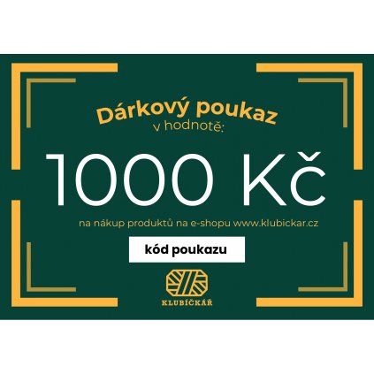 Dárkový poukaz na 1000 Kč
