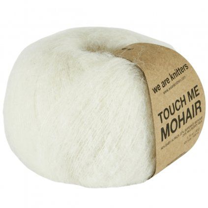 Příze Touch me Mohair z mohéru, hedvábí, alpaky přírodní bílá Natural 2