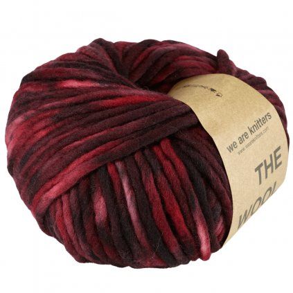 Příze z vlny The Wool melírovaná červená Bordeaux 2