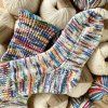 Pletené ponožky z příze The Pima Cotton v barvě Hand Painted Sprinkle